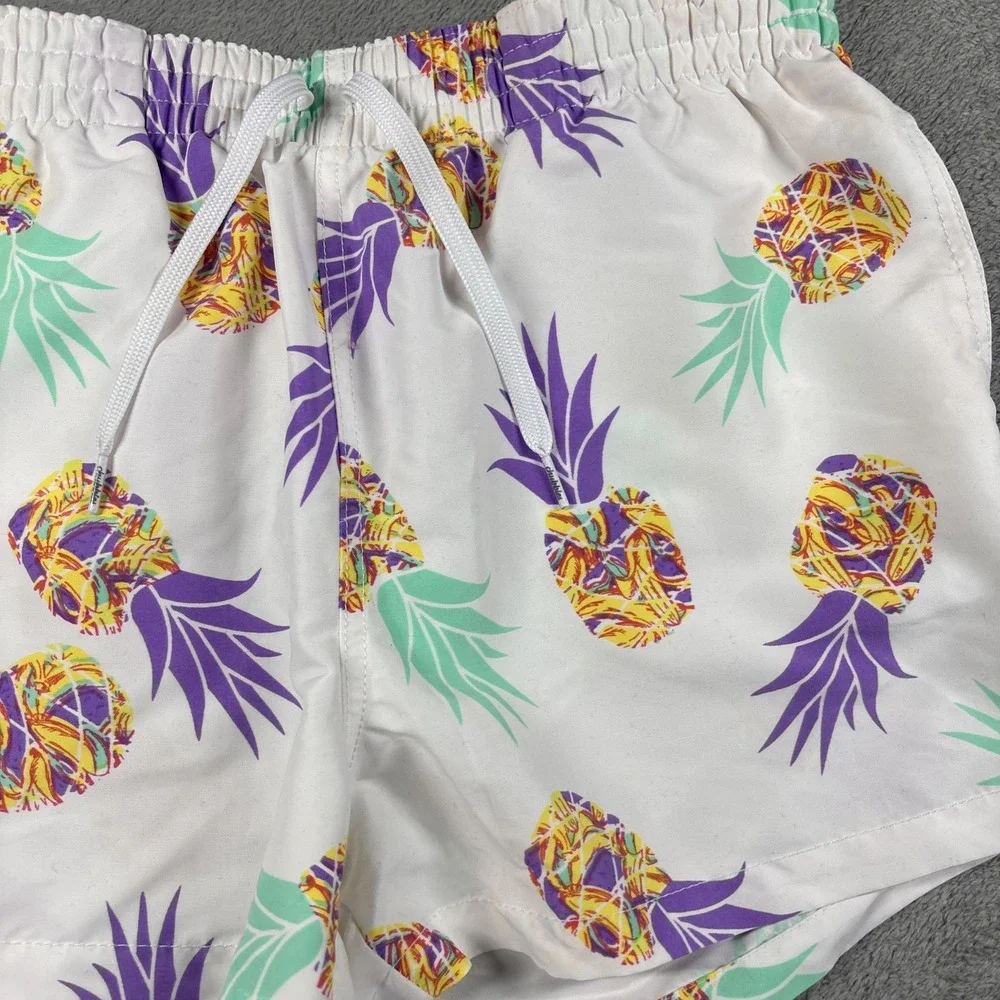 Chubbies Pineapple Print Lined Swim Shorts Trunks Men's Size Medium